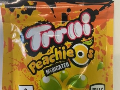 Trolli Peach gummi CBD infused candy bag orage